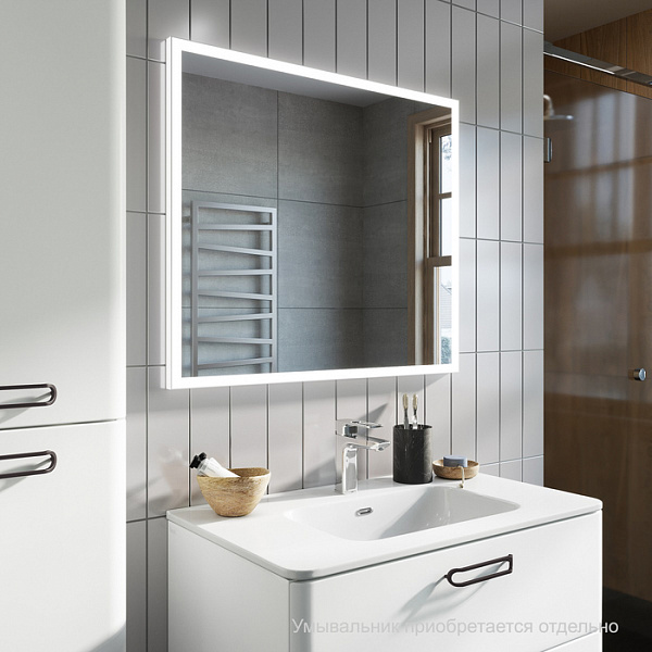 Тумба подвесная, белая, 60 см, Brick,  IDDIS, BRI60W0i95. Подходит умывальник: 0106000i28