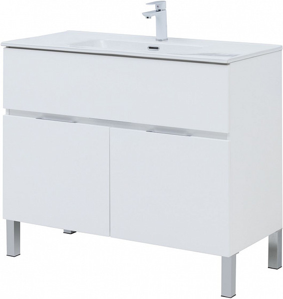 Мебель для ванной Aquanet Алвита New 100 1 ящик, 2 дверцы, белый матовый 00274184