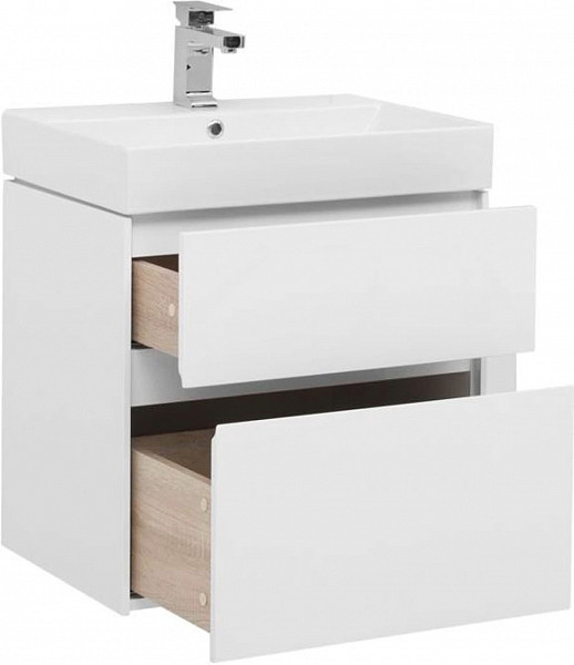 Тумба с раковиной Aquanet Бруклин 60 белый 00212596