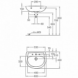 Раковина 60 см Geberit Renova 223060000