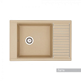Мойка для кухни Aquaton Делия 78 прямоугольная с крылом латте 1A715132DE260