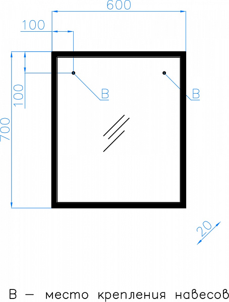 Зеркало Style line Лофт 60