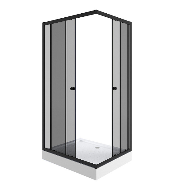 Душ. уголок NG-012-14QT (1200х800х1950) низкий поддон(13см) стекло ТОНИРОВАННОЕ, 2 места