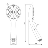 Смеситель с верхним душем, Helic, Milardo, HELSB1FM06