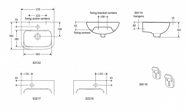 Раковина Ideal Standard Contour 40 см S212201