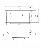 Акриловая ванна Besco Modern 130x70 WAM-130-MO