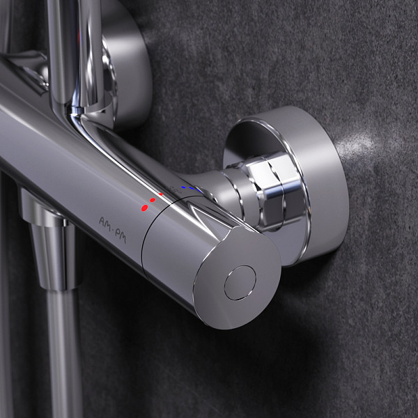 F0790410 Gem душ.система, набор: смеситель д/душа с термостатом, верхн. душ d 220 мм, ручн.душ 1 ф-ц