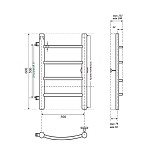 Полотенцесушитель водяной Point Афина PN04556 П4 500x600 с боковым подключением 500, хром
