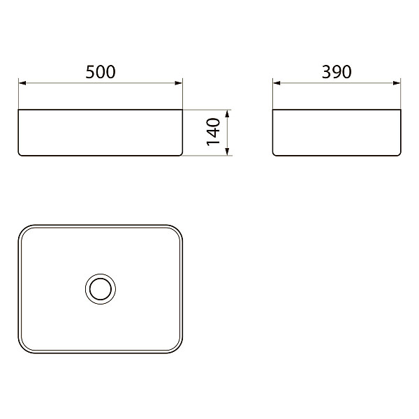 Умывальник Point Меркурий 50 PN43832GM прямоугольный, графит