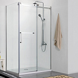 Душевое ограждение Azario VANCOUVER (900х1200х2000) БЕЗ ПОДДОНА (раздвижная дверь), серебро, стекло