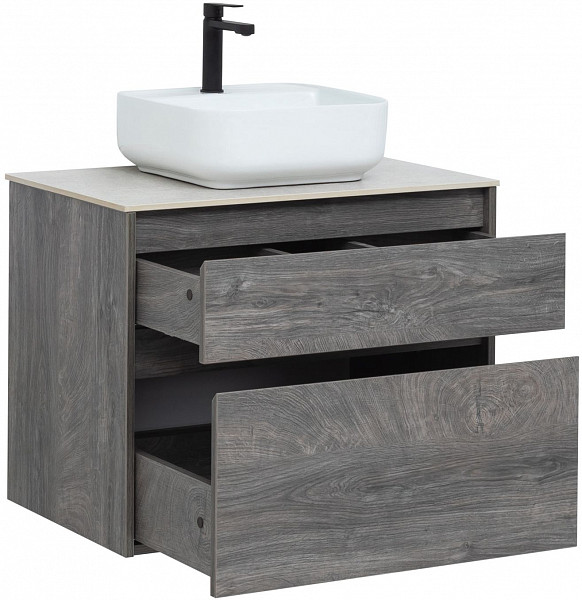 Тумба под раковину Aquanet Nova Lite 75 дуб рошелье (2 ящика) 00242273