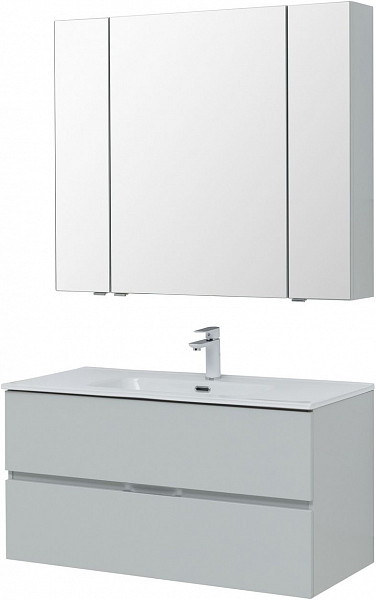 Мебель для ванной Aquanet Алвита New 100 2 ящика, серый 00274528