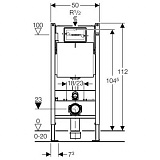 Комплект унитаза с инсталляцией, клавишей, сиденьем Geberit 458.122.NE.1