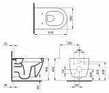 Чаша унитаза подвесного Bocchi Venezia 1295-025-0129 кофейная