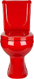 Унитаз-компакт Оскольская керамика Ирида Стандарт, с горизонтальным выпуском, красный