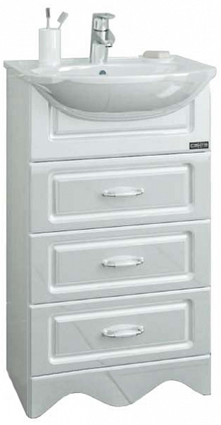 Тумба под раковину Верона 50 3 ящика напольная Санта 700115