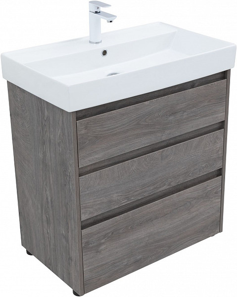 Тумба под раковину Aquanet Nova Lite 75 дуб рошелье (3 ящика) 00302473