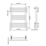 Полотенцесушитель водяной Aquanet Largo 800x500, хром 00266745