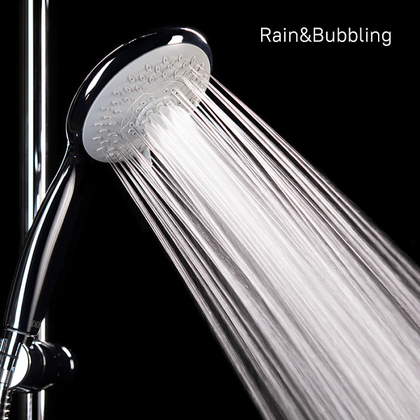 TSH0601 Душ.гарнитур(стойка 710мм,лейка 5F D125мм,шланг нерж.сталь 1,5м)