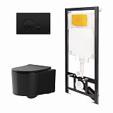 Сет: Инстал.OLI 80 ECO +панель Globe черн., OLI+Унитаз Point Веста, чёрн мат