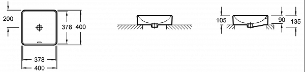 Накладная раковина Jacob Delafon Vox 40х40 см  EVG102-PT5