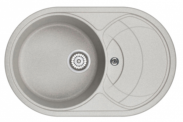 Мойка кухонная Granula овальная кварц 7801, БАЗАЛЬТ