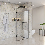 Душ. перегородка NG-682-11 BLACK (110x195), 1 место