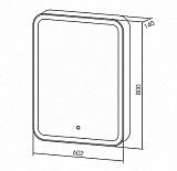Зеркало-шкаф AZARIO Фиджи 60 (602*800*140) сенсорный выключатель