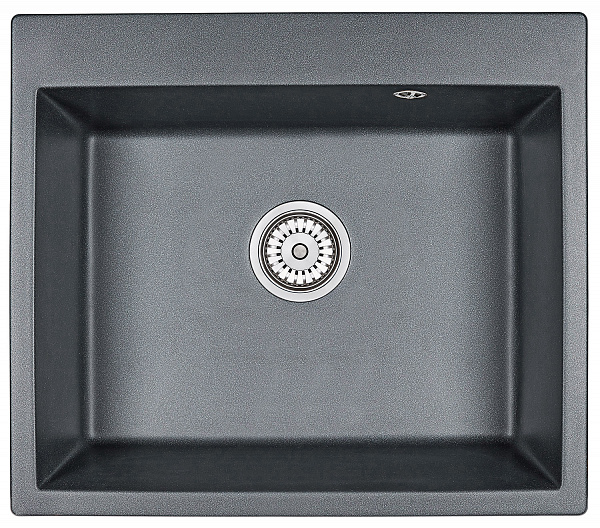 Мойка кухонная Granula квадратная кварц 6001, ШВАРЦ
