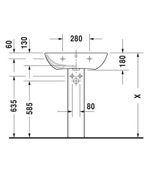 Раковина Duravit ME by Starck 2335650030