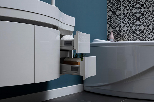 Тумба с раковиной Aquanet Опера 115 L белый (2 дверцы 2 ящика) 00212990