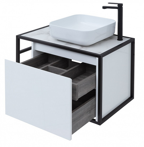 Тумба под раковину Aquanet Nova Lite Loft 75 R белый 00261649