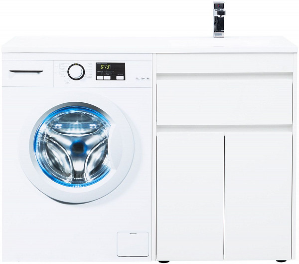 Тумба под раковину Aquanet Токио 58 белый (напольная, 1 ящик, 2 дверцы) 00237745