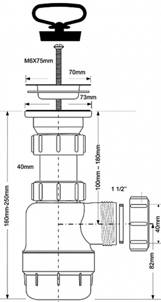 Сифон  McAlpine MRSK2