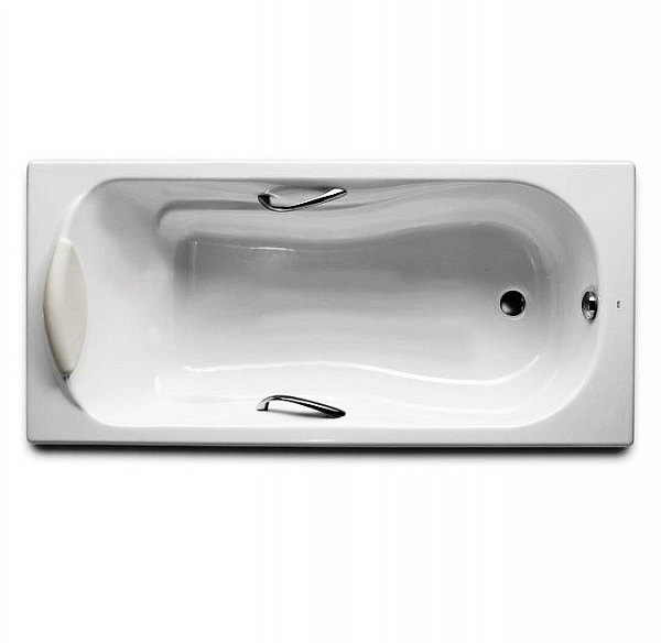 Чугунная ванна Roca Haiti 150x80 с отверстиями под ручки 2332G000R