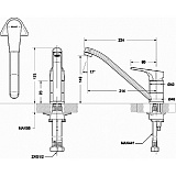 Смеситель для кухни Bravat Vega F7119177CP-1