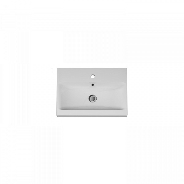 M90WCC0602WG GEM, Раковина мебельная, керамическая, 60 см, встроенная, цвет: белый, глянец