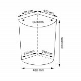 Плетеная корзина для белья с крышкой Wasserkraft Salm WB-270-L