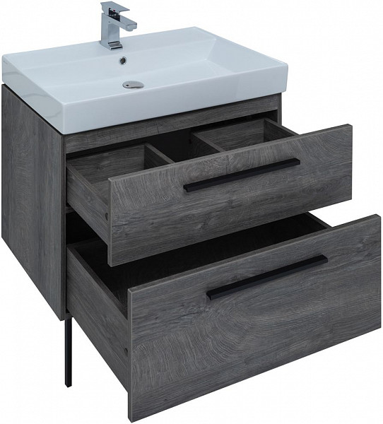 Тумба под раковину Aquanet Nova 75 дуб рошелье (2 ящика) 00242260