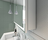 Зеркало-шкаф Континент"Allure Led" 800х800 с датчиком движения, розеткой