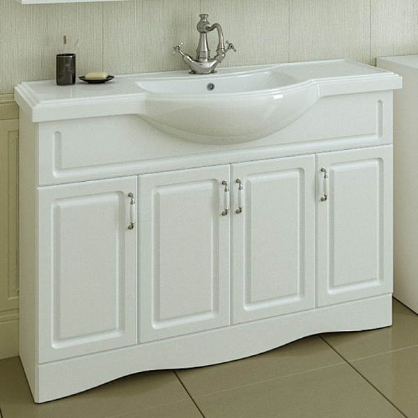 Тумба напольная Верона 120 напольная с цоколем Санта 700197, под раковину