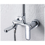 Смеситель для ванны c коротким изливом Bravat Opal F6125183CP-01-RUS