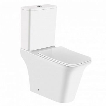 Унитаз напольный Azario AVERO 660x360х820 безободковый с бачком и сиденьем микролифт (AZ-1213A)
