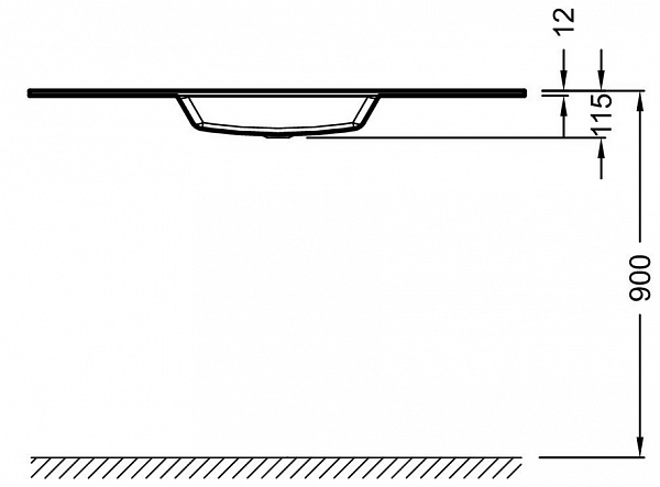 Раковина Jacob Delafon Vox  120x46 см EB2101-DD2