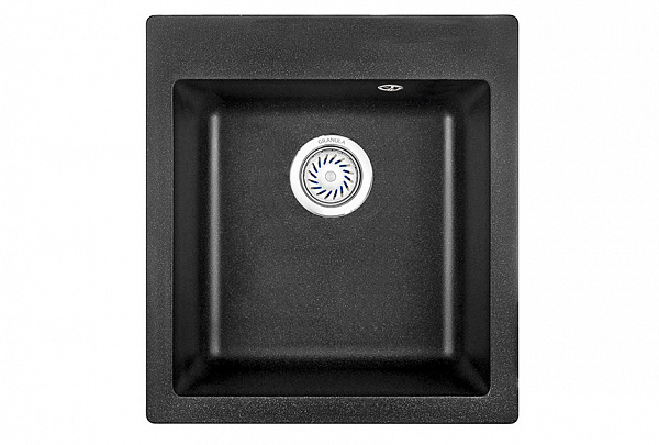 Мойка кухонная Granula квадратная кварц 4201, ЧЁРНЫЙ