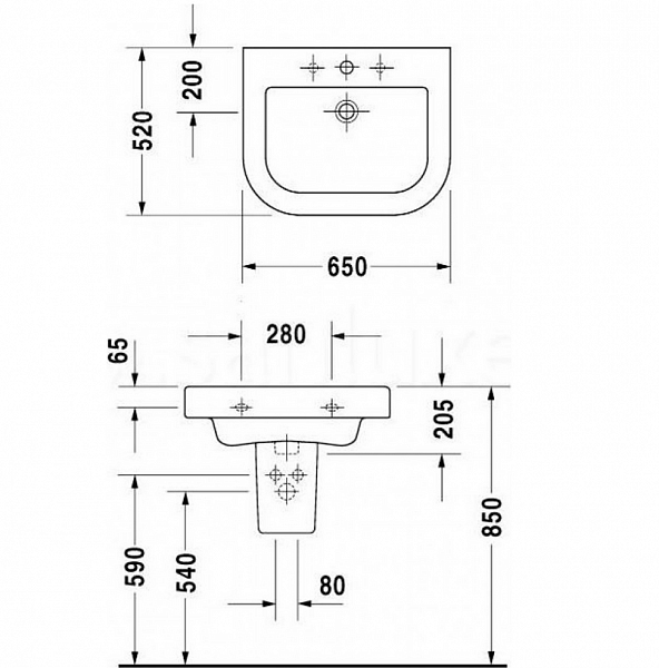 Раковина Duravit Happy D.2 2318650000 65 см