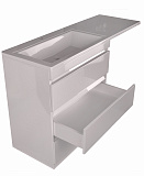 Тумба напольная "Даллас 150", 3 ящика, Люкс белая, под раковину, PLUS СС-00002305