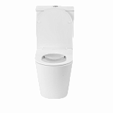 Унитаз-компакт Circulo белый, горизонтальный выпуск,двух режимный слив 3/6 литров, в комплекте с быстросьемным сиденьем микролифт, дюропласт Selena C011WG