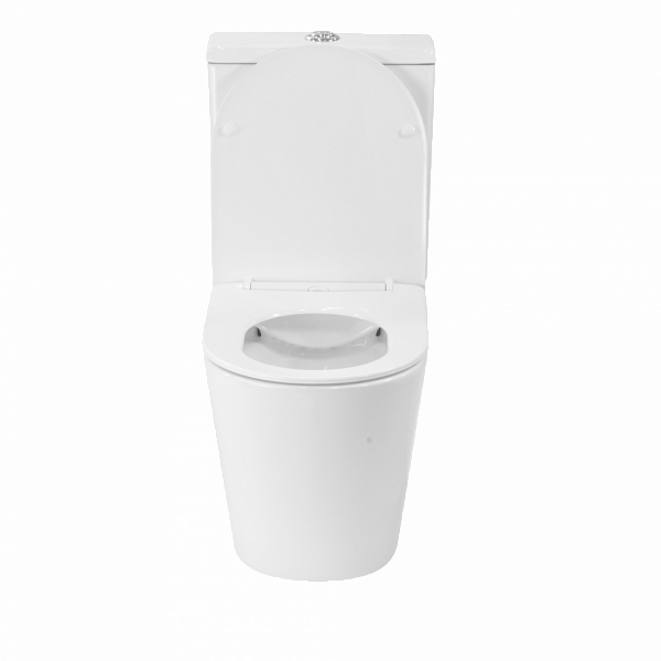 Унитаз-компакт Circulo белый, горизонтальный выпуск,двух режимный слив 3/6 литров, в комплекте с быстросьемным сиденьем микролифт, дюропласт Selena C011WG