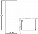Душевая стенка Jacob Delafon Contra 80х195 см E22FC80-GA